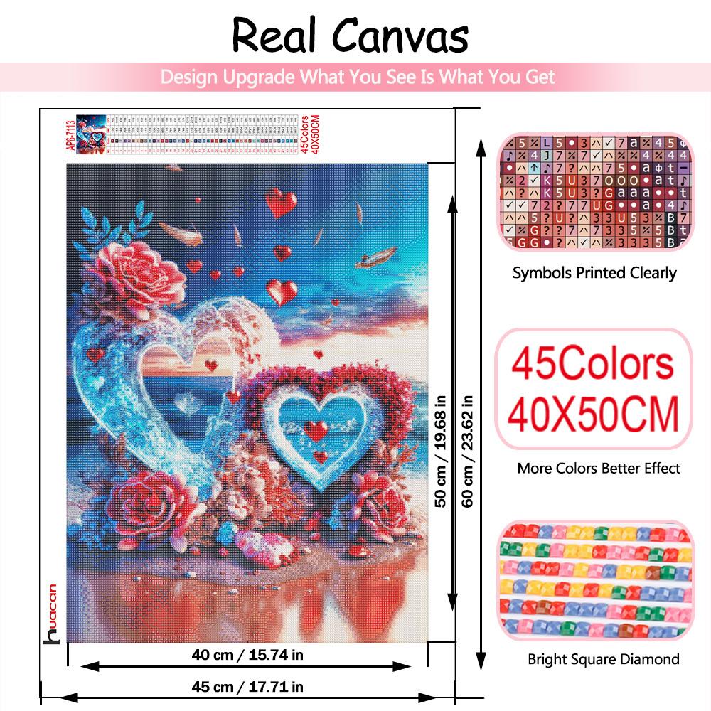 5d Алмазная картина Новое сердце Красная роза Домашний декор Вышивка Приморский цветок Пейзаж Полный квадрат/круглая наклейка на стену