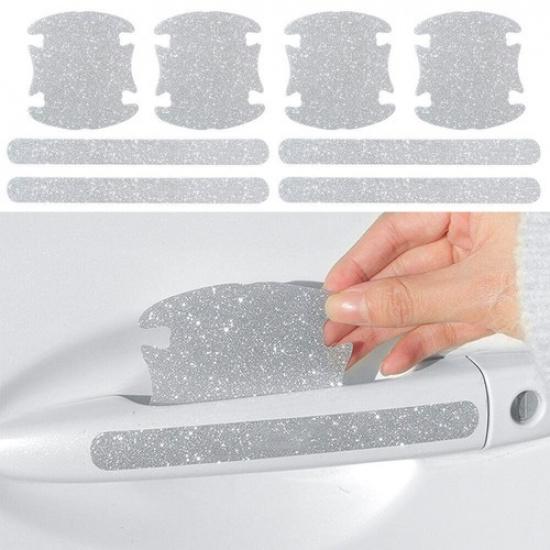 8x Car Accessories Door Handle Protector Films Bling Anti-Scratch Sticker Decal