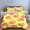 Peach Print Bedding Set Bedding Duvet Cover Set Duvet Cover Pillowcases  (1 * Duvet Cover 2 * Pillowcases, without duvet insert)