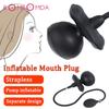 Sex Shop Strapless Mouth Gag Inflatable Expansion Open Mouth Ball Gag Restraint Slave Bondage Adult Games Sex Toys For Couples