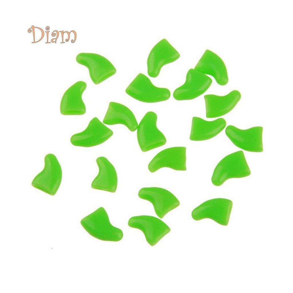 20Pcs Soft Plastic Colorful Cat Nail Caps Paw Claw Protector Cover with Glue