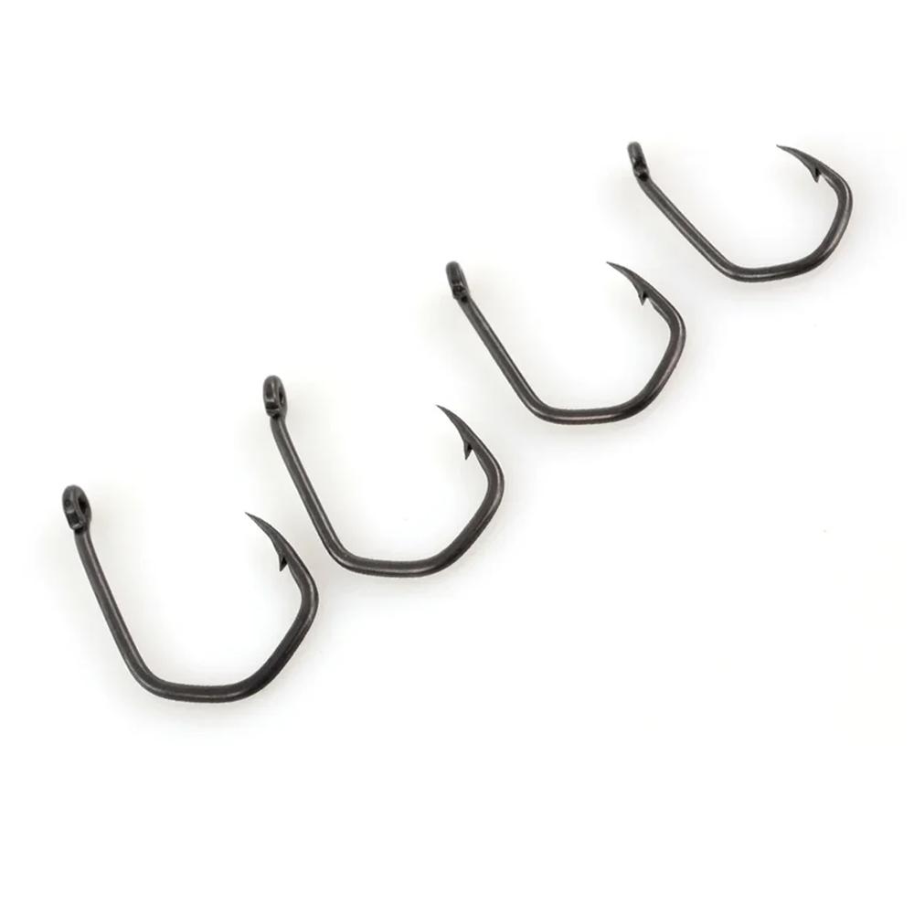 500 pieces per bag Eyed Barbed Fishing Hooks Pinpoint Claw PTFE Coated High Carbon Steel Durable hooks 8019