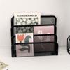 Metal Office Supplies Storage Rack Three-layer Business Document Tray Notebook Stand  Papers