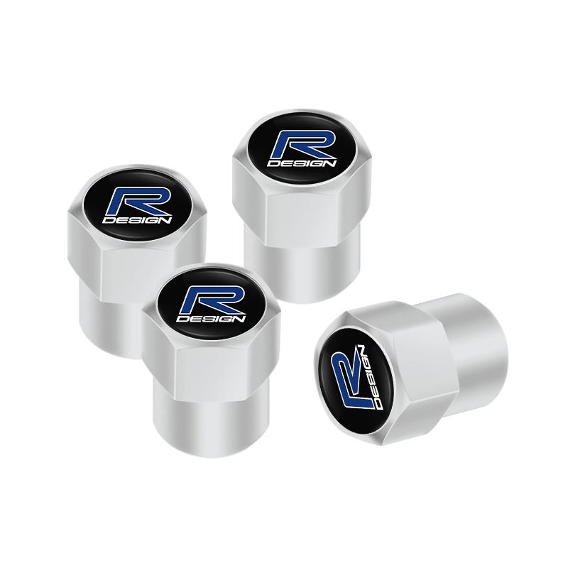 1Set Car Styling Metal Wheel Tire Valve Caps Dust Accessories For Rdesign Volvo V50 AWD XC40 Polestar V60 S90 V70 S40 S70 T6 S80