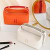 H House Canvas Travel Toiletry & Makeup Bag: Portable Women's Lunch Box & Cosmetics Storage Handbag