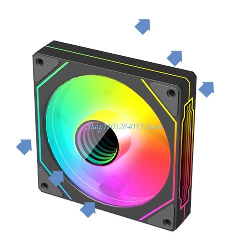 R6FF Computer Case Fan 120mm Case Fan ARGB Fan 4Pin Connectors Quiet PC Case