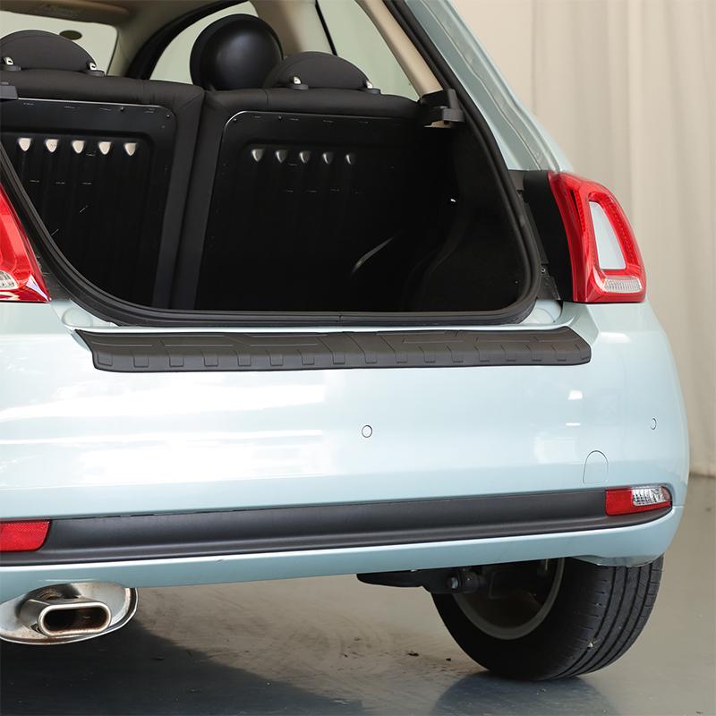 TPE Black For Fiat 500 2016-2025 Car Exterior Rear Guard Decorative Protective Strip Car Accessories