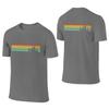 Retro Castle Stripes Crew Neck Reversible Tshirt Commuting Casual Thin For Summer Tee