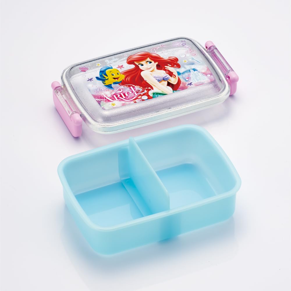 Skater Lunch with a Soft Single Made in Disney 24 Years Children's Box, 450ml, Dome-Shaped Lid, Tier, Japan, Ariel, Old, Girl's, RBF3ANAG-A