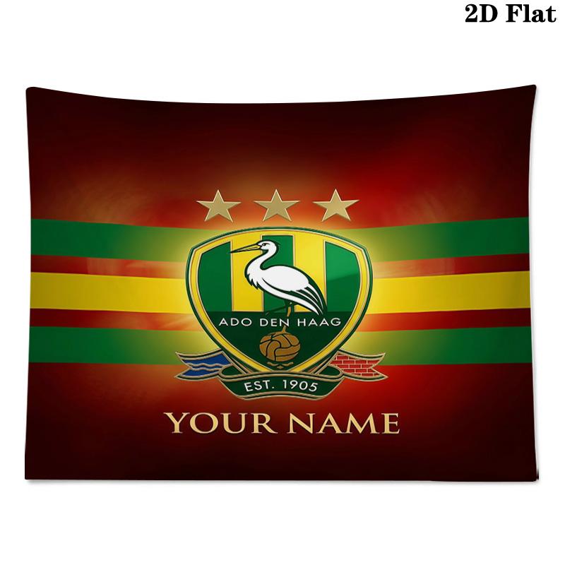 Custom Name ADO Den Haag Printed Tapestry – Wall Hanging for Bedrooms, Dorms, and Home Decor