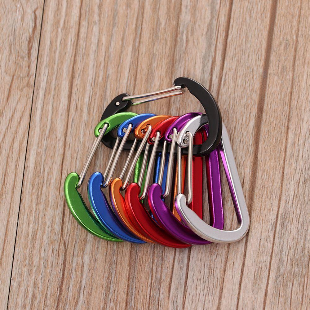 Fishing Tool Aluminum Alloy Climbing Snap Clip D-Ring Keychain Carabiner Outdoor Camping Keyring