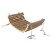 Hamster Wooden Swing Natural Large Space Climbing Playing Hamster Swing Hammock with Hanging Chain for Mice Parrots