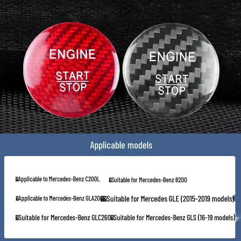 Наклейка на кнопку Start/Stop из настоящей карбоновой fibers для BMW, Mercedes-Benz, Volkswagen, Toyota, Nissan, Honda, Suzuki