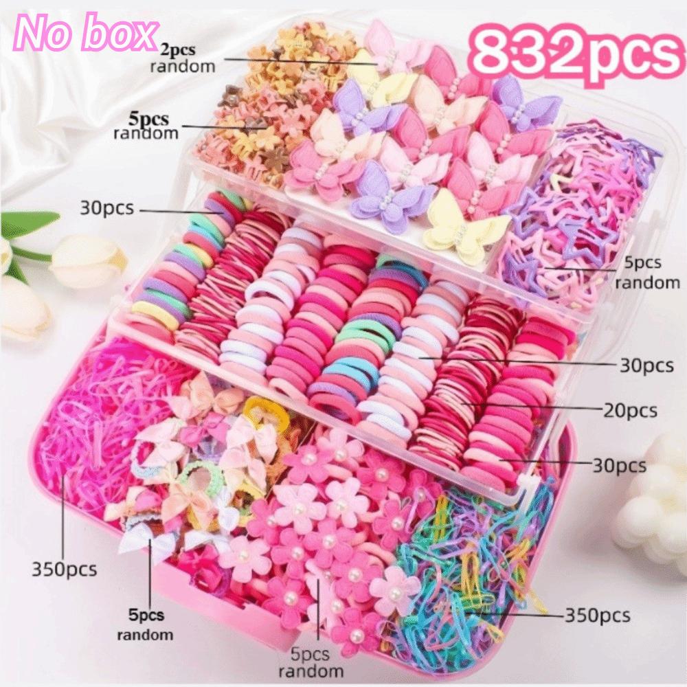 High Elastic Hair Accessories Set Colorful Hair Clips Frangipani Girls Hair Bands  Girls Children