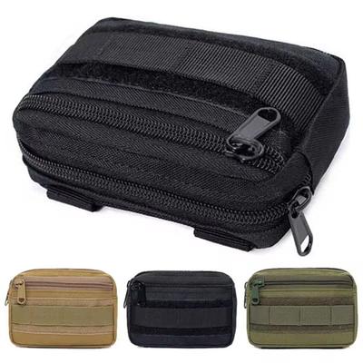 Двухслойная EDC сумка Мужская Тактическая поясная сумка на ремне Molle Нейлоновая поясная сумка-кошелек Аксессуары для кемпинга и охоты Утилитарная сумка