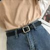 Women Belt Classic Fashion Vintage Solid Leather Waistband Strap Belts Without Holes Square Buckle