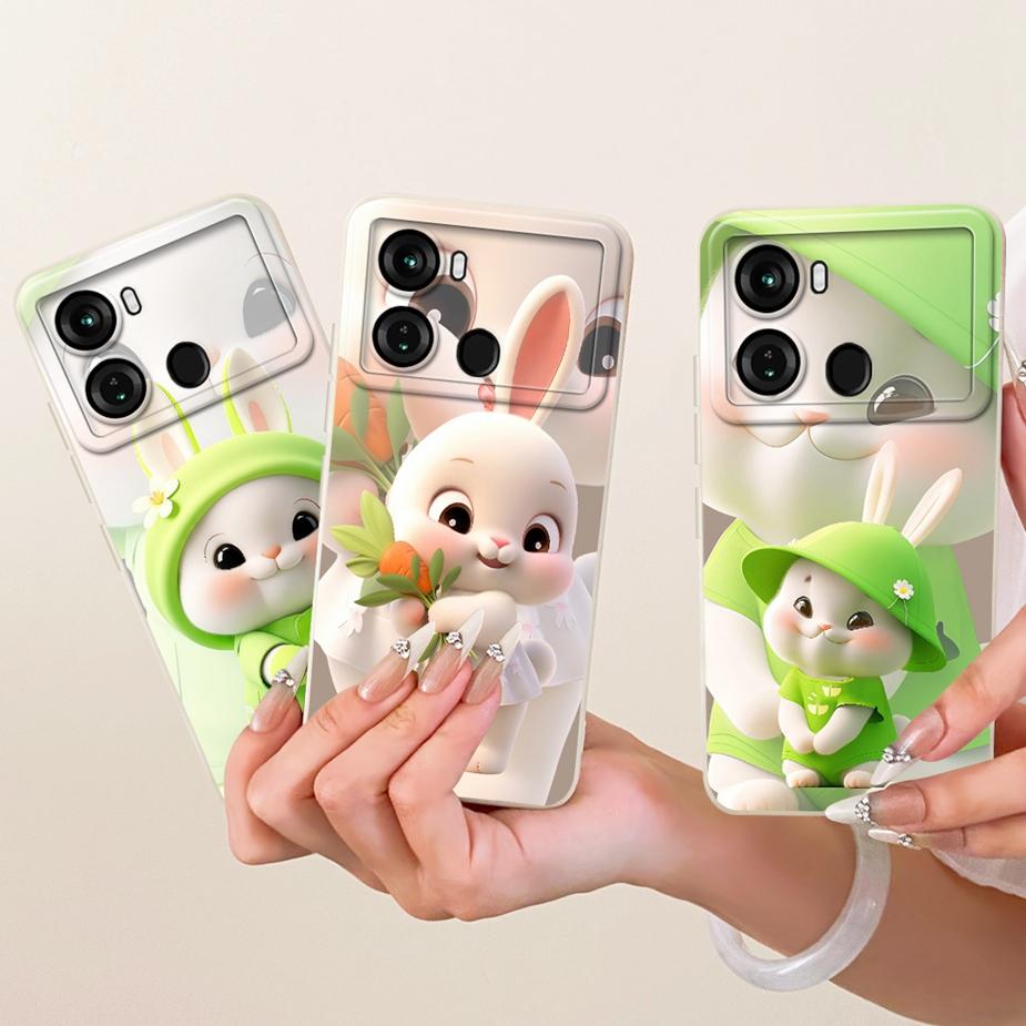 Чехол для Itel P40 Plus P683L Милый Мультяшный Кролик Мягкий Силиконовый Чехол для Телефона Для Itel P40 P 40 ItelP40 P40+ Задняя Крышка Fundas