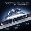 Docking Station for Tesla Model Y Juniper 2025 65W PD Hub Quick Charger USB Extension Center Console Smart Sensor New Model 3