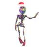 Halloween Skeleton Refrigerator Magnet 3D Printed Poseable Skeleton Figurine with Movable Joints Articulated Skeleton Fridge Magnetic Decoration