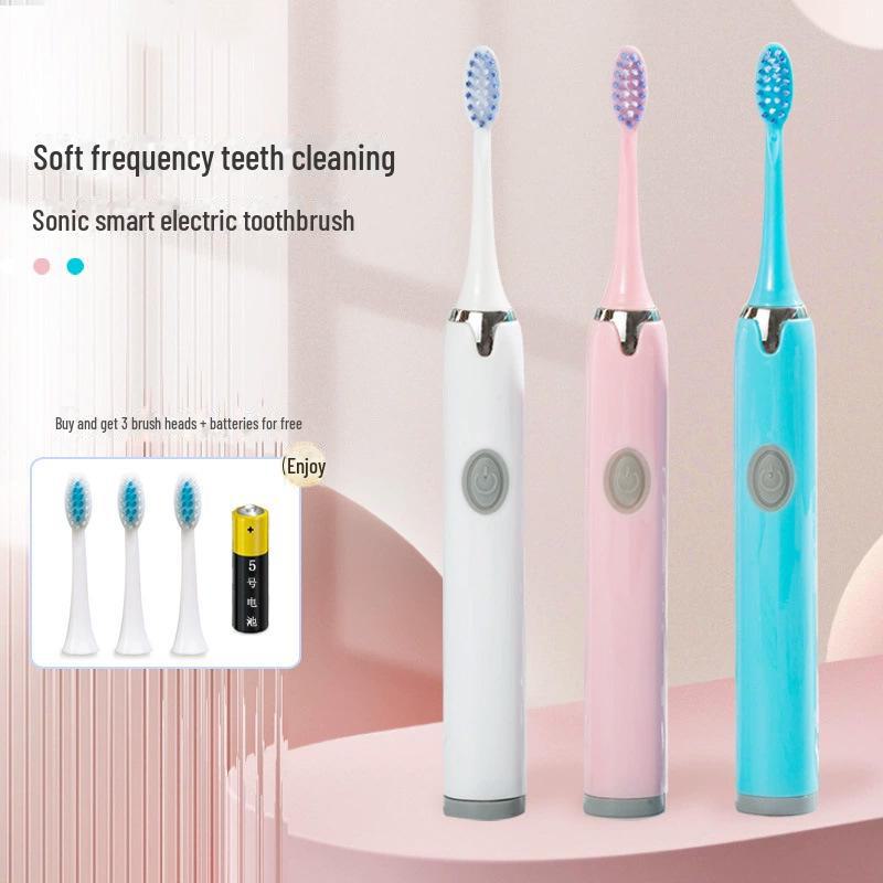 Portable Rechargeable Soft Bristle Electric Toothbrush for Adults