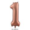 40 Inch 0-9 Digital Balloon Number Aluminum Foil Helium 18 Inch Love Shaped Caramel Cream Birthday Gift Toy Party Decoration
