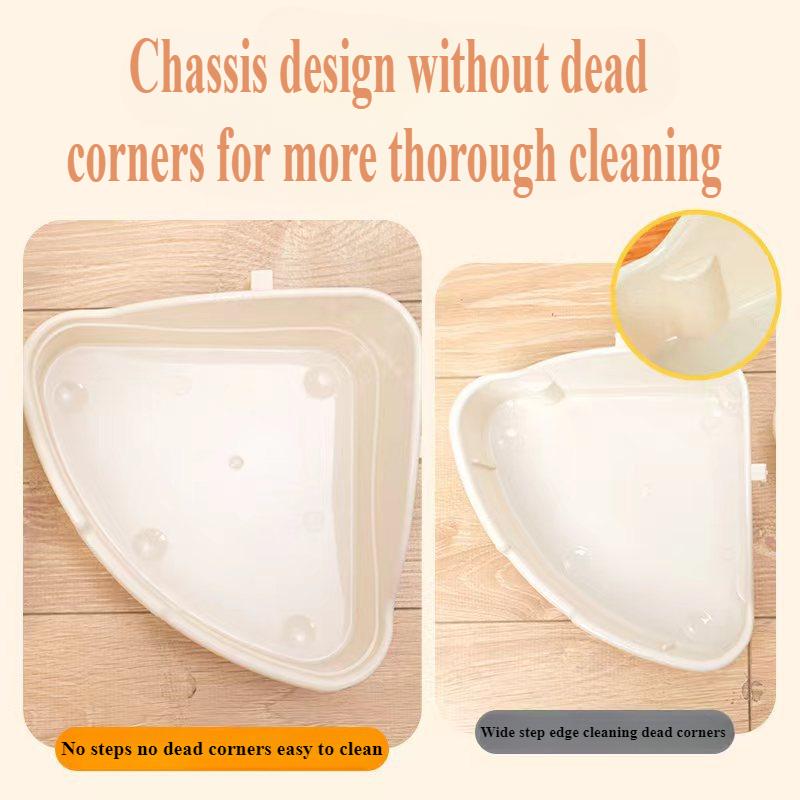 Недавно модернизированный большой емкости, некартонный треугольный туалет, мини-таз для мочи для мелких домашних животных, дракон, кошка, кролик, туалет, таз для фекалий