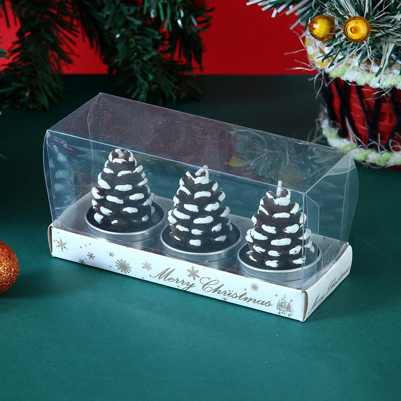 New Christmas Candle Set Souvenir Venue Decoration Small Ornaments Atmosphere Candle Light Small Gift