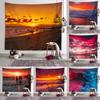 Beach Sunset Evening Sunset Beautiful Tapestry Background Wall Art Decoration Dormitory Room Aesthetics Bedroom Home Decoration
