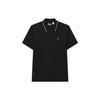 Small Logo Solid Color Knitted Short Sleeve Polo Shirt Men Polo Shirts Black F11M217112F-BK