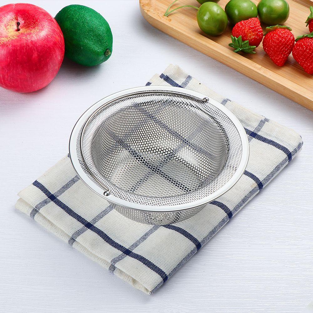 Drainer Stainless Steel Cleaning Mesh Food Hair Stopper Sink Strainer Colander Plug Filter Basket