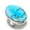 Тибетская бирюза драгоценный камень 925 стерлинговое серебро подарок ювелирное изделие кольцо размер 10