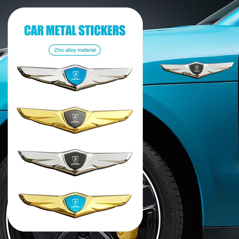 3D Metal 1pcs Metal Car LOGO Body Front Hood Angel Decoration For Lamborghini Urus Huracan Aventador Premium Auto Accessories HH70