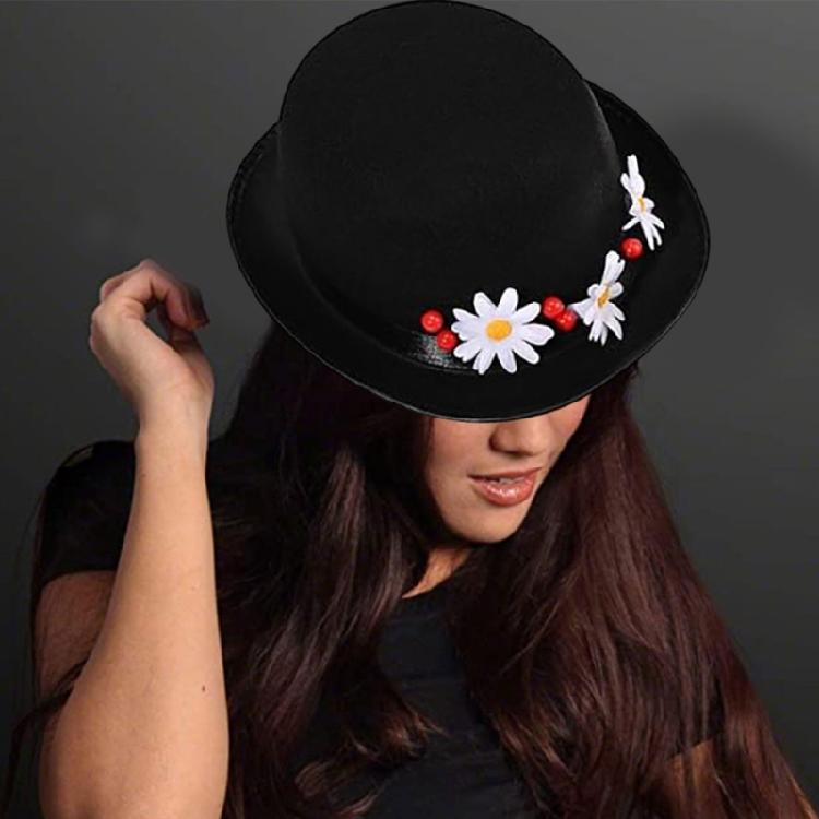 Magicians Hat With Reinforced Felts Soft Bowtie Gloves and Glasses Set Costume Accessory For Long Duration Shows And Event