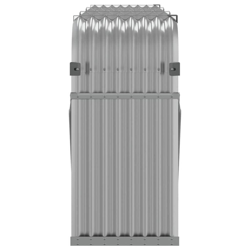 Firewood Storage Rack Light Gray 234x45x100 cm Galvanized Steel
