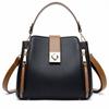 Luxury Splicing Handbag For Women PU Leather Bucket Shuolder Bag Fashion Handle Bag Brand Shopping Mommy Crossbody Bag