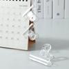 Fashion Food Storage Clip Transparent Paper Clip Student Test Paper Clip Office Home Living Plastic Clip Folder File Clip Creative  Accessories