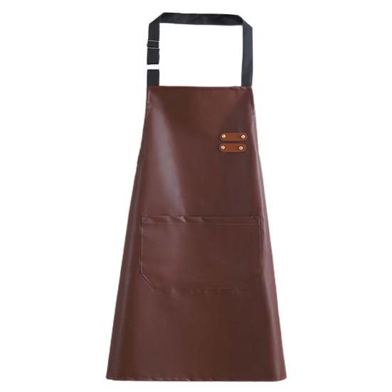Kitchen Chef Apron Durable Seams Adjustable Neck Strap Waterproof with Large Front Pocket Heavy-duty BBQ Apron