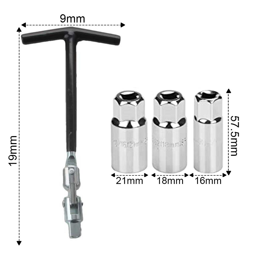 Socket Wrench Set Spark Removal Tool T-Handle Spark Socket Wrench