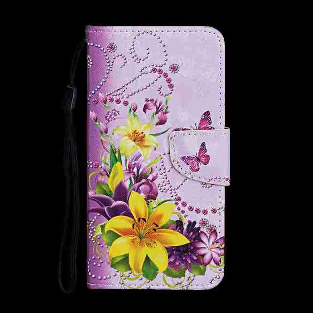 Кожаный чехол для Iphone 12 13 Pro Max, флип-кошелек, держатель для карт, модный чехол для телефонной книги с мультяшной росписью 12pro 13pro