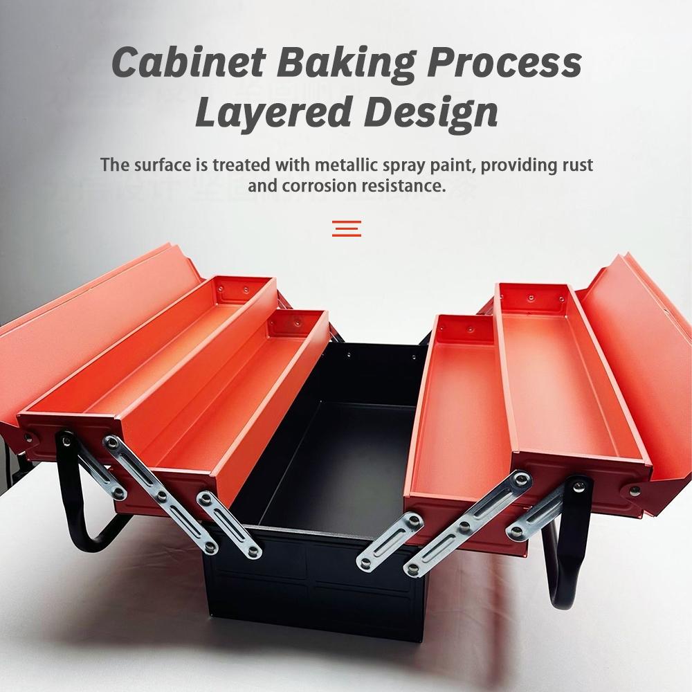 Складной металлический ящик для инструментов Складной железный ящик для инструментов Складной органайзер Ящик для хранения для ремонта автомобиля Дома Ручные инструменты Винты Гвозди