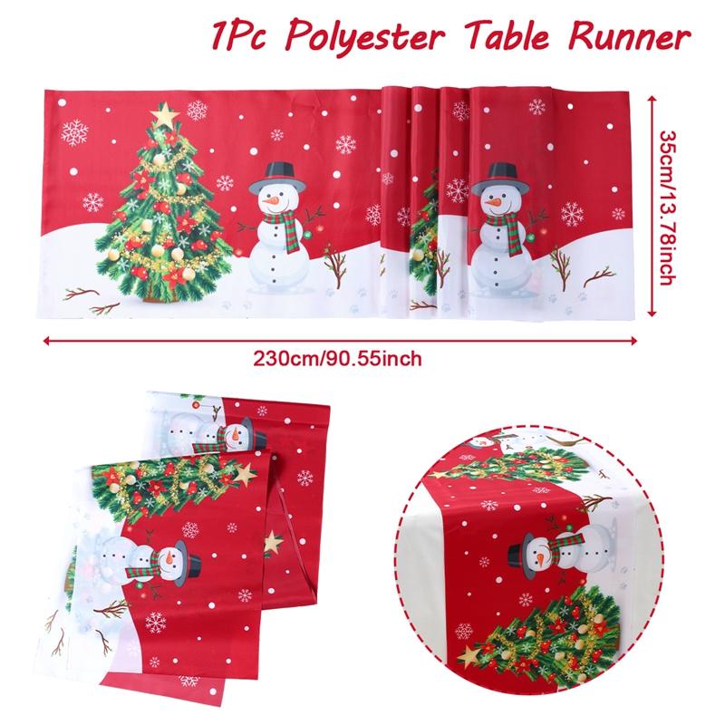 Рождественская дорожка для стола Веселые рождественские украшения для дома 2024 года дорожка для стола Рождественские украшения Navidad Natal Подарок на Новый год 2025