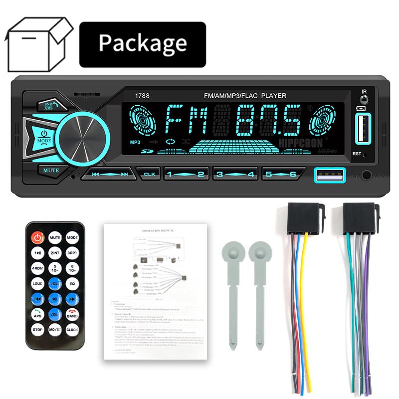 Автомагнитола 1 Din Аудио Стерео Bluetooth MP3-плеер FM-приемник с Пультом ДУ AUX/USB/TF-картой в Монтажный Комплект Цифровой Дисплей Модификация Автозвука