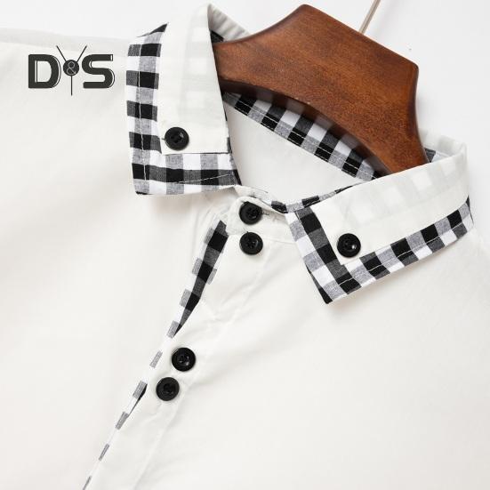 Мужская весенняя рубашка с цветными блоками и клетчатым принтом, однобортная приталенная рубашка с длинным рукавом и пуговицами с лацканами, уличная одежда, повседневная деловая рубашка-кардиган, пальто