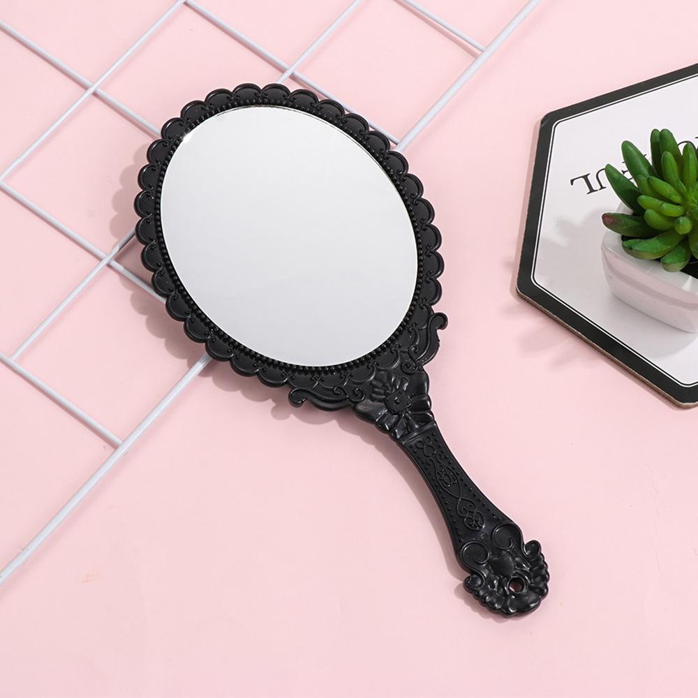 New Hot Makeup Mirrors Standing Makeup Vanity Mirror Oval-Shape Handheld Mirror Vintage