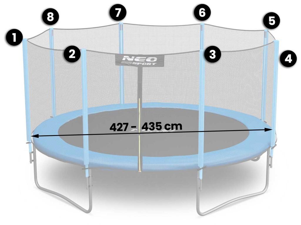 Outdoor Trampoline Net 435Cm 14Ft Neo-Sport