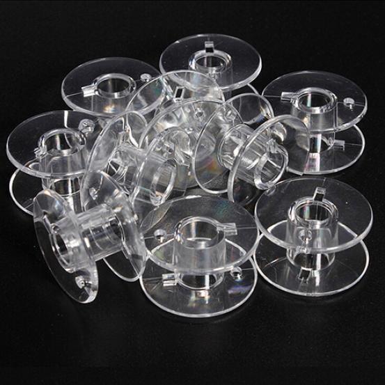 Empty Spool Plastic Convex Surface Plastic Sewing Machine Dedicated Thread StringPlastic Empty Bobbins Clear 10PCS Unique