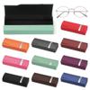 Leather PU Eyewear Protector Myopia Glasses Box Reading Eyewear Case Steel Ribbon Glasses Box