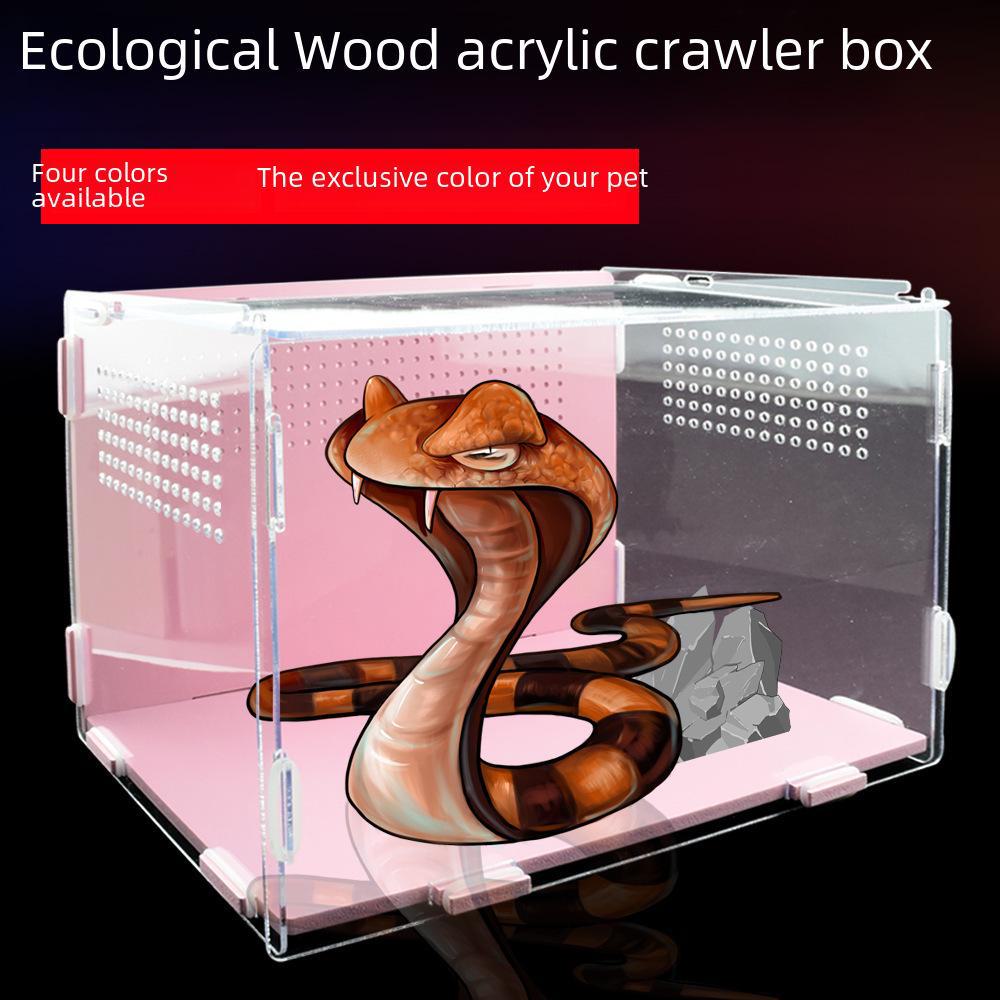 Прозрачный акриловый террариум для разведения рептилий для черепахи, ящерицы, паука, ежа, лягушки