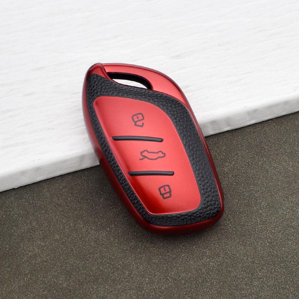 Мягкий чехол-брелок для смарт-ключа из ТПУ и кожи с брелоком для Roewe Rx5 I5 I6 Rx3 Rx8 Erx5 Mg Zs Ev Mg6 Ezs Защитный держатель Брелок