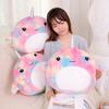 Soft Rainbow Narwhal Fish Pillow Plush Toy Doll Whale Doll Children's Soothing Ragdoll Doll